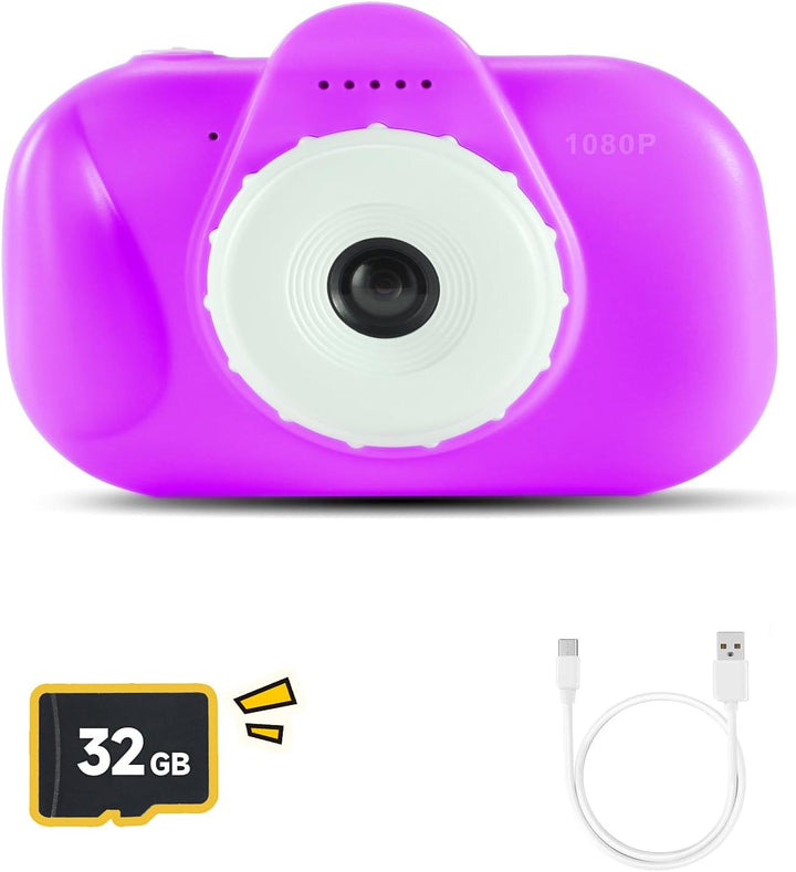 Kids Camera Boys Toys for 3 4 5 6 7 8 9 Years Old Boys, 48MP Dual Lens Kids Digital Camera Christmas Birthday Gifts, 1080P HD Video Selfie Toddler Camera with 32G SD Card