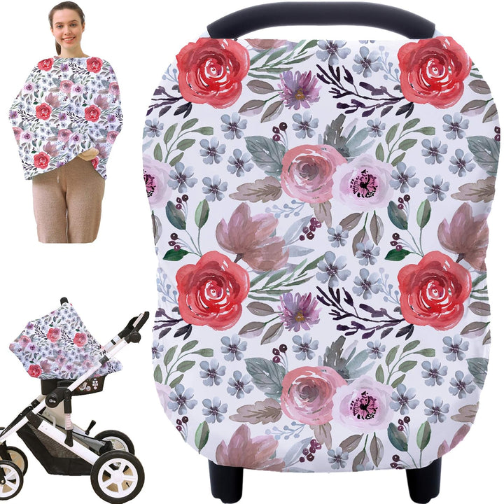 Car Seat Canopy Breastfeeding Cover - Multi Use Baby Stroller and Carseat Cover, Breastfeeding Covers, Boys and Girls Shower Gifts (Classical Arrows)