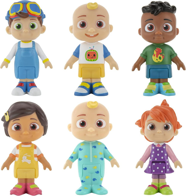 Official Friends & Family, 6 Figure Pack - 3 Inch Character Toys - Features Two Baby JJ Figures (Tee and Onesie), Tomtom, Yoyo, Cody, and Nina - Toys for Babies and Toddlers