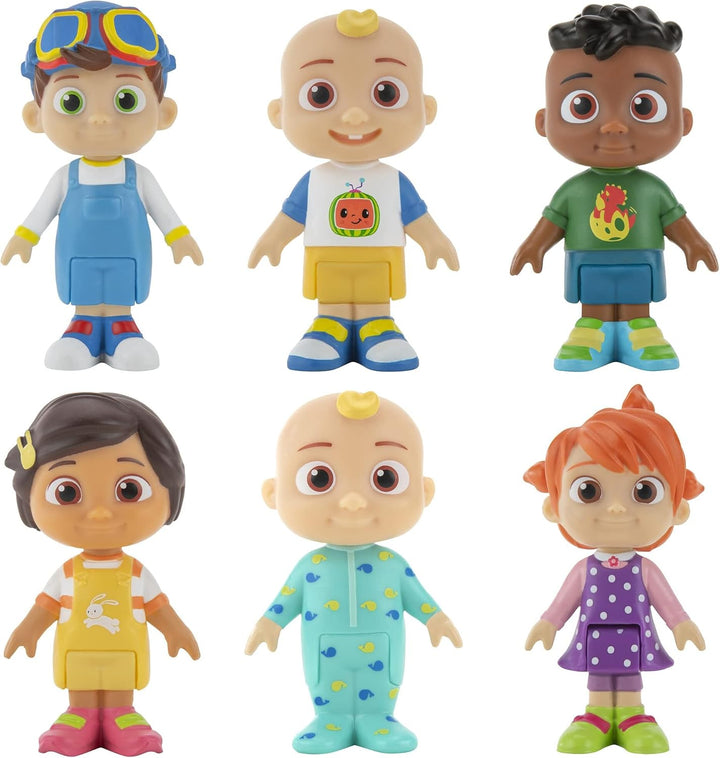Official Friends & Family, 6 Figure Pack - 3 Inch Character Toys - Features Two Baby JJ Figures (Tee and Onesie), Tomtom, Yoyo, Cody, and Nina - Toys for Babies and Toddlers