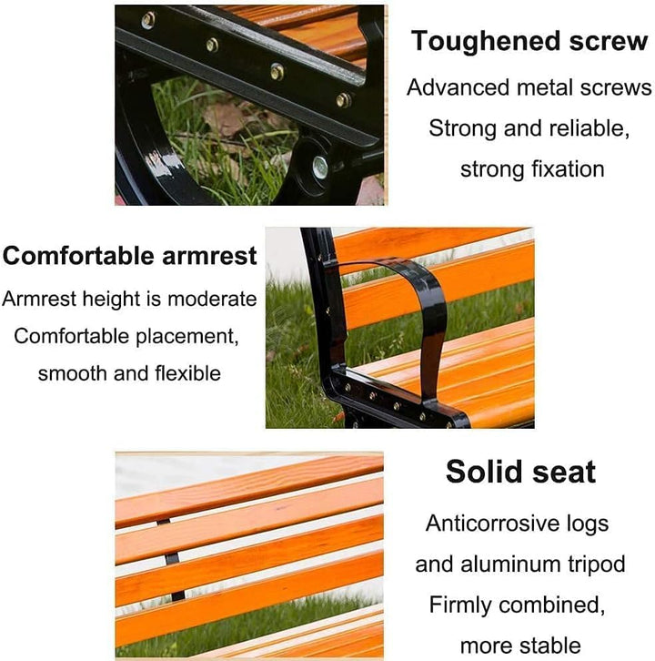 Garden Bench Front Porch Terrace Bench Outdoor Furniture Park Bench Decoration(150Cm)