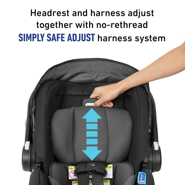 Snugride Snugfit Infant Car Seat, anti Rebound Bar for Extra Safety, No-Rethread Harness, LATCH Equipped, Baby Car Seat, Gotham