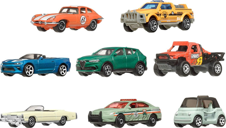 Toy Cars or Trucks 8-Pack, Set of 8 Die-Cast 1:64 Scale Vehicles, Themed Multipack, Including 1 Exclusive (Styles May Vary)