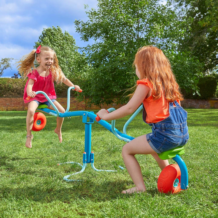 Toys Spiro Spin Seesaw | Sit and Spin Teeter Totter with 360 Spin and Bounce Wheel | Kids Outdoor Play Equipment for Backyard, Playground, or Indoor Fun | Boys and Girls Ages 3-8