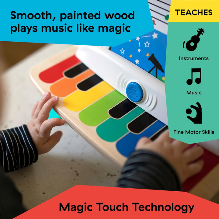 and Hape Magic Touch Wooden Toy Piano, Montessori Musical Learning Toy for Babies and Toddlers 6Mo+