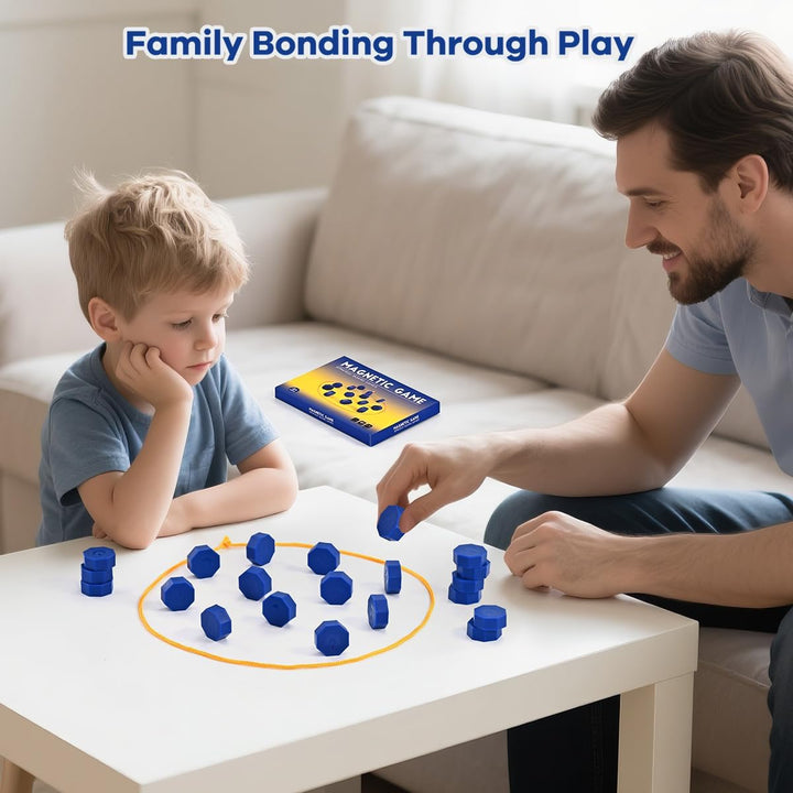 Magnet Game with String, Magnetic Chess Game for Family & Party & Travel & Camping - Puzzle Strategy Games, 2 Player Games for Kids & Adults