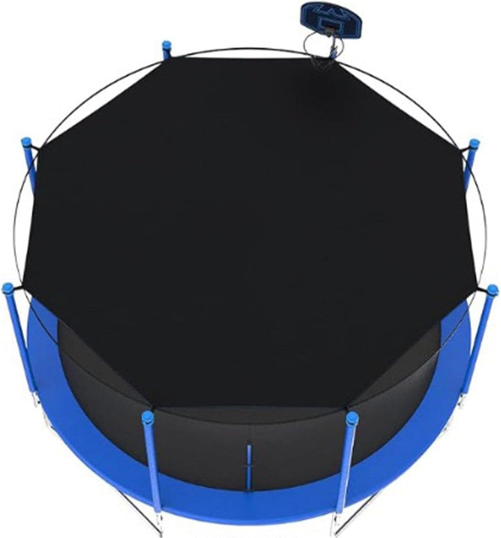 Trampoline Shade Cover, Black Easy to Install for 8 Poles Tearproof Trampolines Canopy, Sun Protection Cover