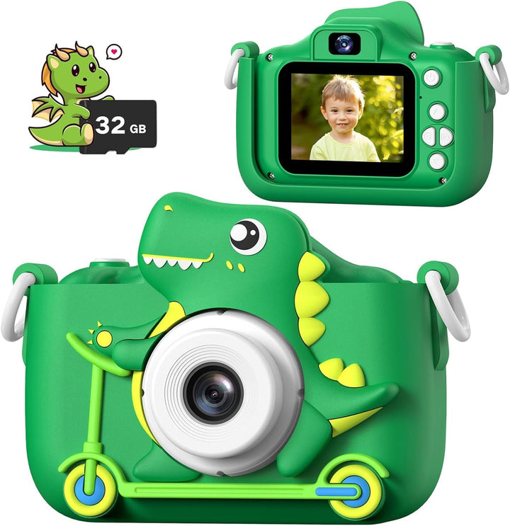 Kids Camera Toys for 3-12 Years Old Boys Girls Children,Portable Child Digital Video Camera with Silicone Cover, Christmas Birthday Gifts for Toddler Age 3 4 5 6 7 8 9 (Camo Pink)