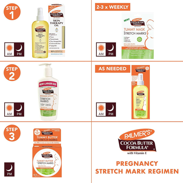 Cocoa Butter Formula Massage Cream for Stretch Marks and Pregnancy Skin Care, 4.4 Ounces (Pack of 2)