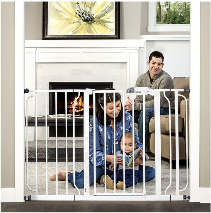 Easy Step 38.5-Inch Extra Wide Walk Thru Baby Gate, White Original Version
