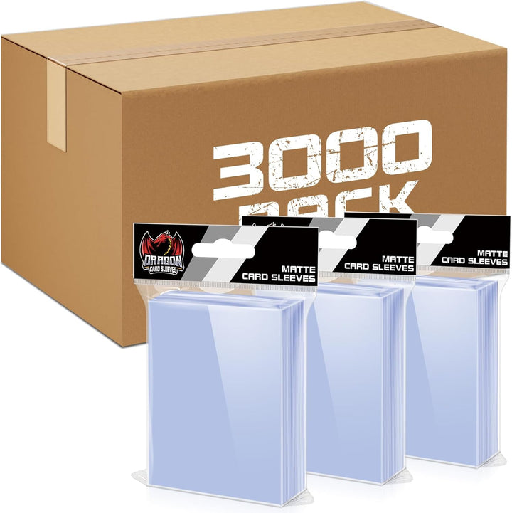 500 Counts Card Sleeves for Trading Cards, Soft Penny Card Sleeves Clear Plastic Card Protectors Fit for Baseball Card, Sports Cards, MTG Game Card Standard Cards