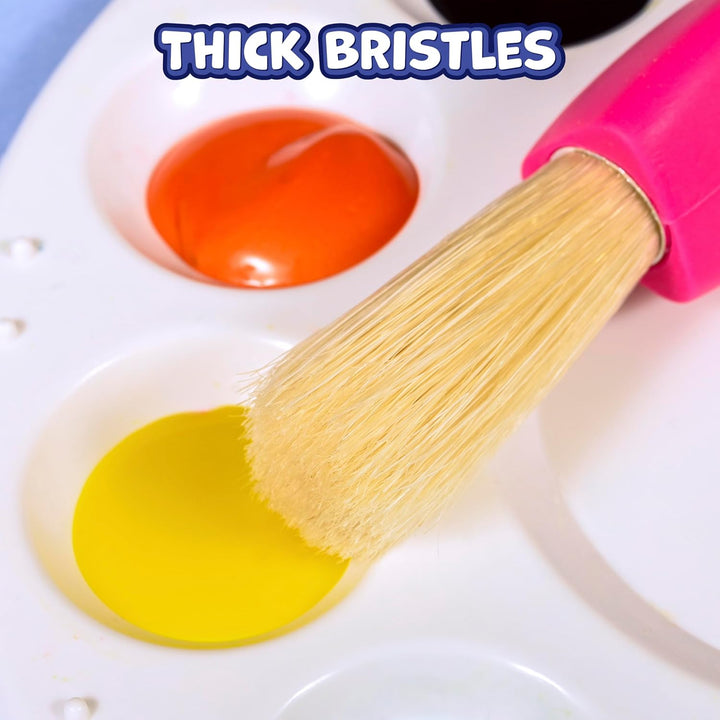 Triangle Grip Toddler Paintbrush Set - Set of 6 - Easy-Grip Art Supplies - Thick Paint Brushes for Toddler Art - Art Supplies for Toddlers 1-3