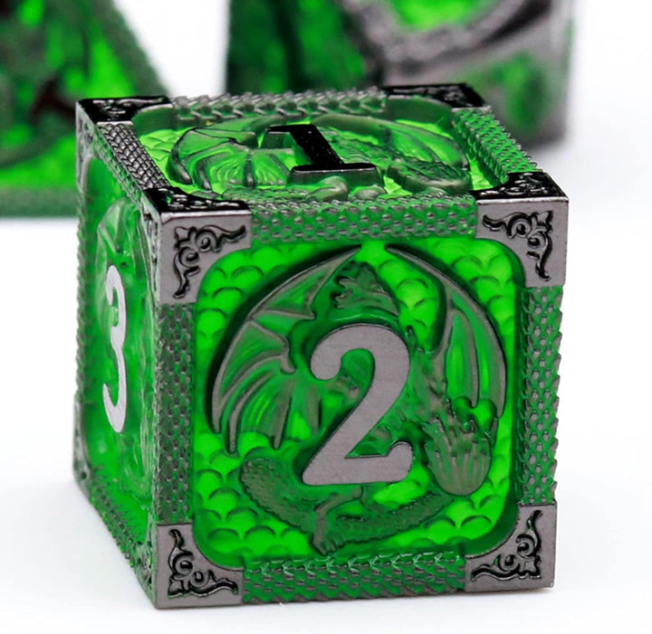 Bloodstained Metal DND Dice Set Blood Polyhedral D&D Dice Compatible with Dungeons and Dragons Gift TTRPG Antique Metal Halloween Dice