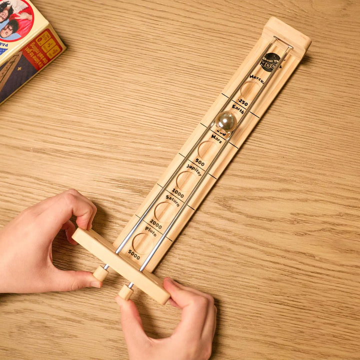 Shoot the Moon by Relatable, Exciting Strategy Moon Ball Games for Family Gatherings, Balance Game for Kids, Includes 1 Metal Gravity Ball, 1 Shoot the Moon Structure, and Instructions