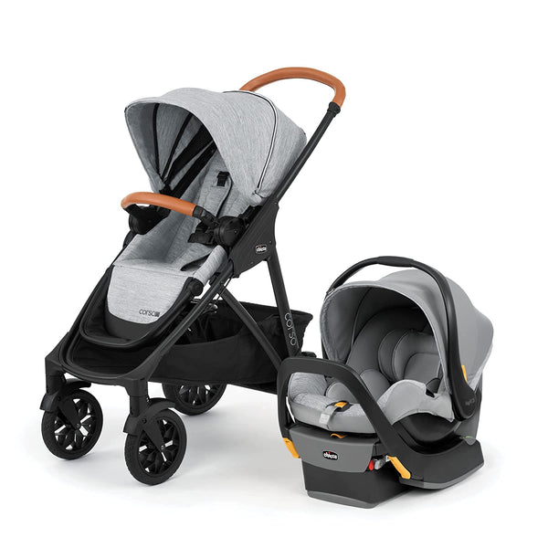 Corso LE Modular Travel System, Corso LE Stroller with Keyfit 35 Infant Car Seat and Base, Stroller and Car Seat Combo, Infant Travel System | Veranda/Grey