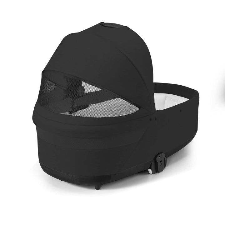Balios Cot S Lux Baby Bassinet - Integrated Easy-Carry Handle, Sun Canopy & Spacious, Cozy Interior, Compatible with  Balios S Lux Stroller, Moon Black