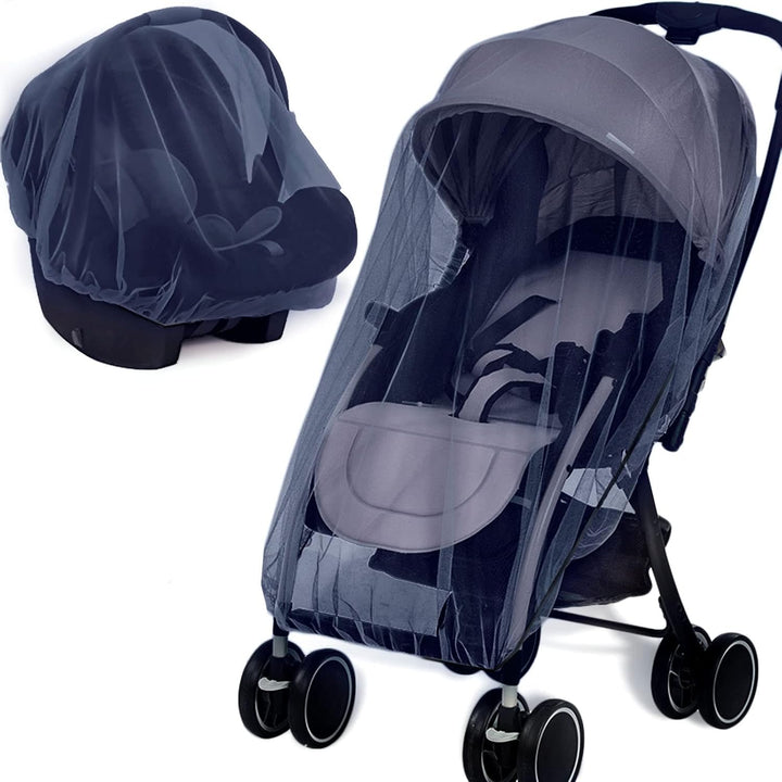 Mosquito Net for Stroller 2Pack - Protective Baby Stroller Mosquito Net - Perfect Bug Netting for Strollers, Bassinets, Cradles, Playards, Pack N Plays and Portable Mini Crib (White)