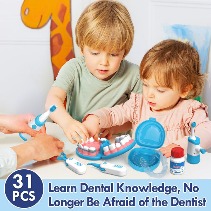 Doctor Kit for Toddlers 3-5, Kids Dentist Play Set, Toys for 4+ Year Old Girls Boys, Pretend Play for Toddlers 2-4, Kids Doctor Playset, Medical Kits for Boys 3+