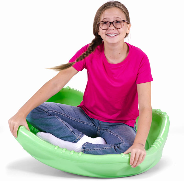 Rock and Spin Sensory XL Wobble Disk Climbing Dome for Toddlers and Kids Rocking and Climbing, Indoor/Outdoor Periwinkle Blue, 1 Pack, Ages 2-12 Years