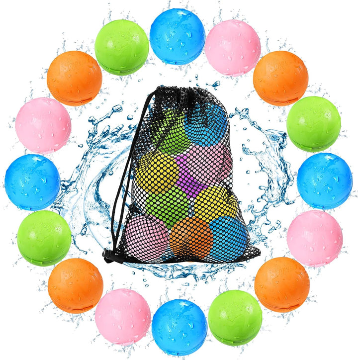 Reusable Water Bomb Balloons, Summer Toy Water Toy for Boys and Girls, Pool Beach Toys for Kids Ages 3-12, Outdoor Activities Water Games Toys Self Sealing Water Splash Ball for Fun(12Pack)