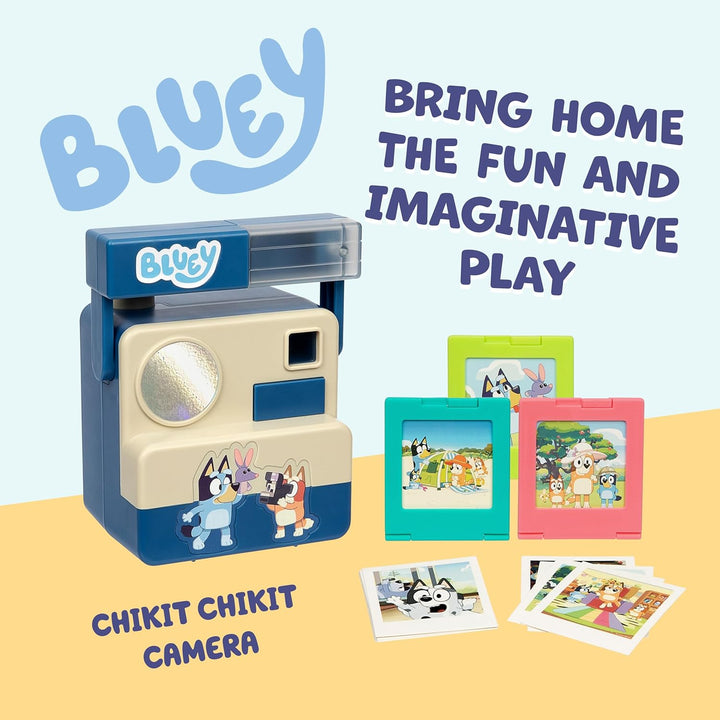 Chikit Chikit Pretend Camera, Role Play Toy Camera for Kids with 10 Photo Cards, 3 Pop-Out Film Cartridges, Toddler Toys Playset for Ages 3+