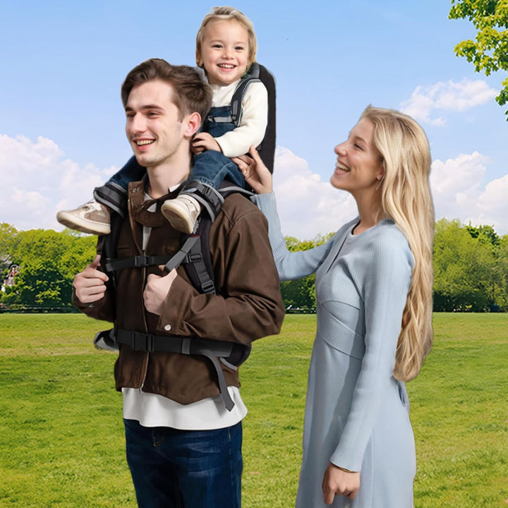 Hiking Backpack Carrier, Lightweight Toddler Shoulder Carrier with Sun Shade, Saddle Toddler Backpack for Kids 6 Months to 4 Years Old
