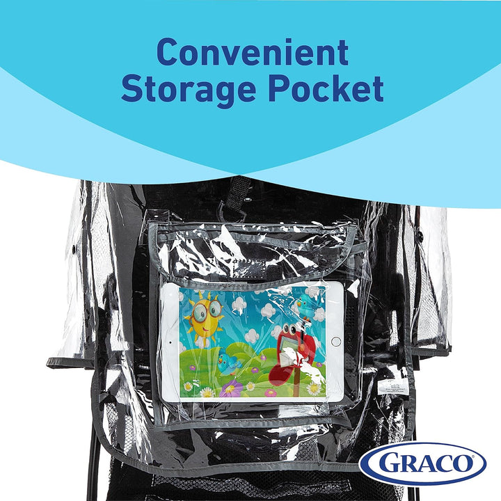 Universal Baby Stroller Plastic Rain Cover & Weather Shield, Lightweight Waterproof Weathershield, Clear Vinyl Infant Car Seat Carriage Umbrella, Winter Snow Wind Protection Travel Accessories