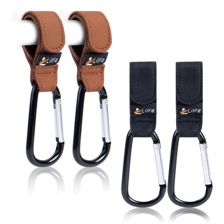2 Pcs Black Baby Stroller Hooks for Hanging | Multipurpose Stroller Straps with Durable and Stylish Stroller Clips for Diaper Bags | the Perfect Mummy Hook for Pram, Wheelchair, Shopping and Pet Carts