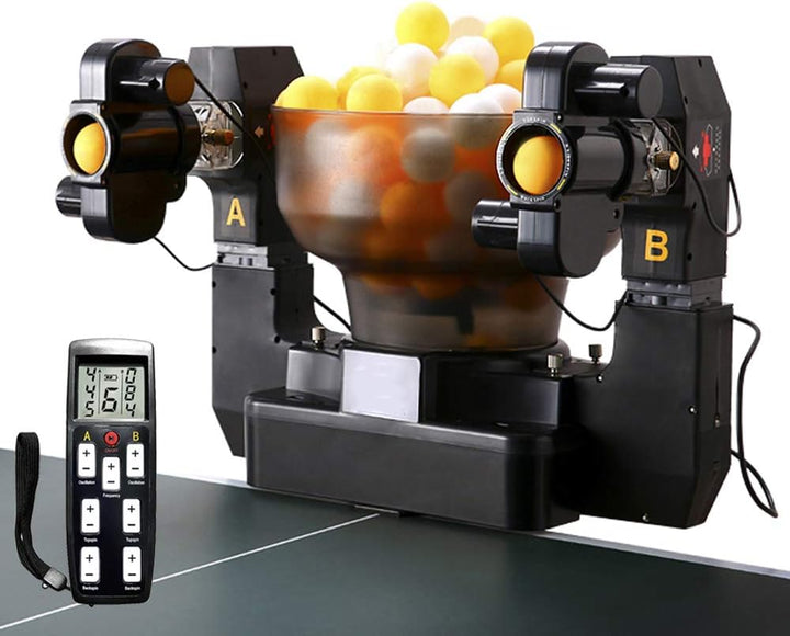 Ping Pong Robot Machine with 36 Different Spin Balls Table Tennis Robots Automatic Ball Machine for Training