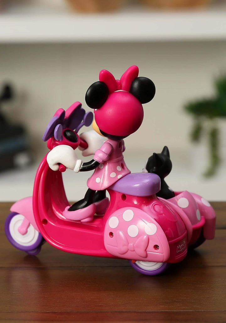 Toys Disney Junior Minnie Mouse Roadster RC Scooter, 7" Pink with White Polka Dots
