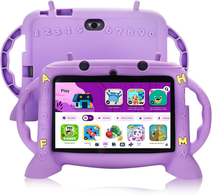 Kids Tablet, 7 Inch Tablet for Kids 3-10, Educational Learning Toddler Tablet Android 11, 3GB RAM+32GB ROM Storage, Google Play Youtube (Blue)