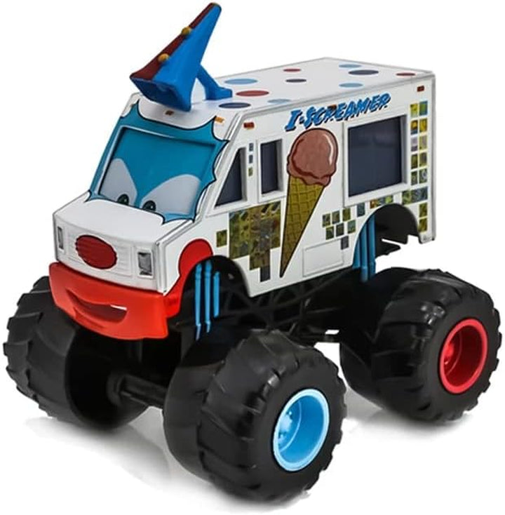 12 Styles Movie Cars 3 Black Storm Jackson Lightning Mcqueen Curz Mater Giant Wheels Cars 1：55 Diecast Vehicles Toys Set Children Car Toy (Big Foot Ambulance)