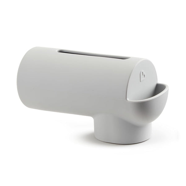 ® Soft Spot™ Bath Spout Cover for Baby, Bathtub Guard with Built-In Bubble Bath Dispenser, Silicone, Grey