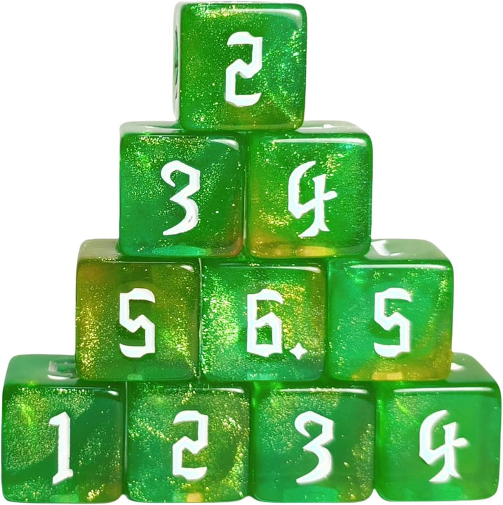 10 PC D6 Dice 16Mm Acrylic Dice Set for RPG MTG DND Dice Table Games and Board Games (Pink + Blue)