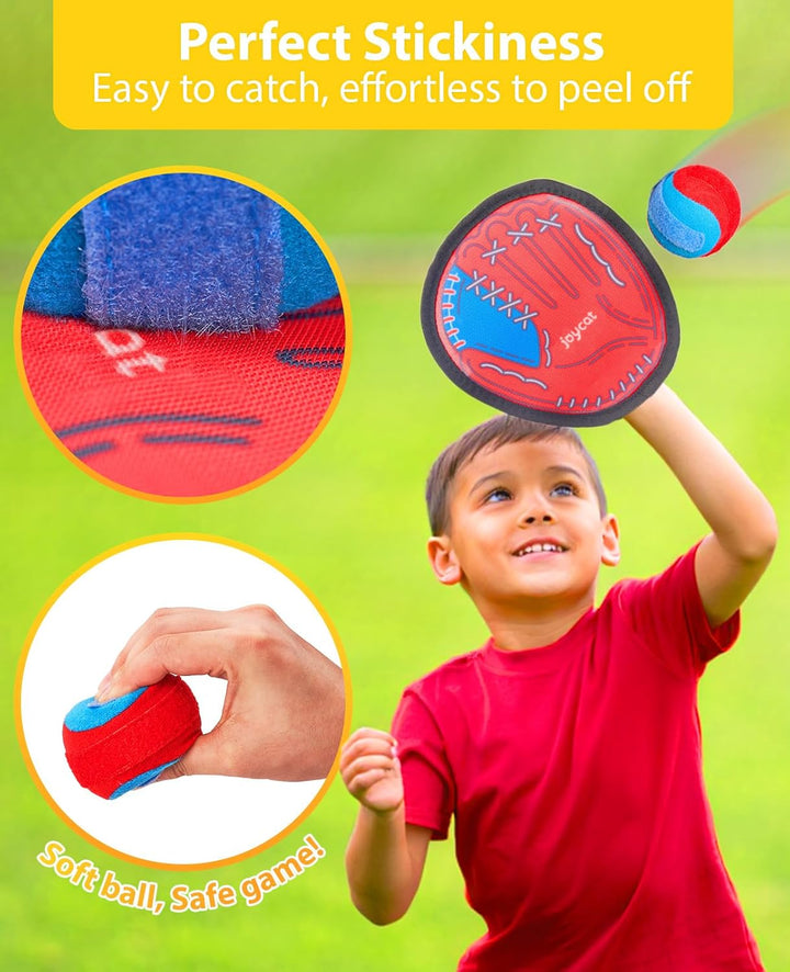 Toss and Catch Ball Game Set,Toddler Baseball Glove,Beach Pool Yard Camping Games,Kids Sports & Outdoor Play Toys for Family,Outside Toys for 3 4 5 6 7 8 9 10+Year Old Boys Girls Birthday Gifts