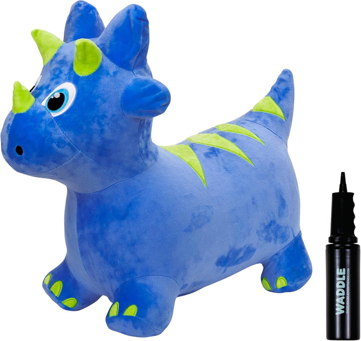 Bouncy Animal Hopper - Inflatable Hopping Animals, Indoors and Outdoors Fun, Pump Included, Riding Toys for Boys and Girls Ages 2 Years and Up, Brown Horse