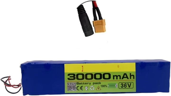 36V 30000Mah Scooter Battery Pack, Compatible for Xiaomi M365 Mijia M365 Battery Pack Electric Scooter Lithium Ion Battery Pack BMS Board(30Ah XT60-DC)