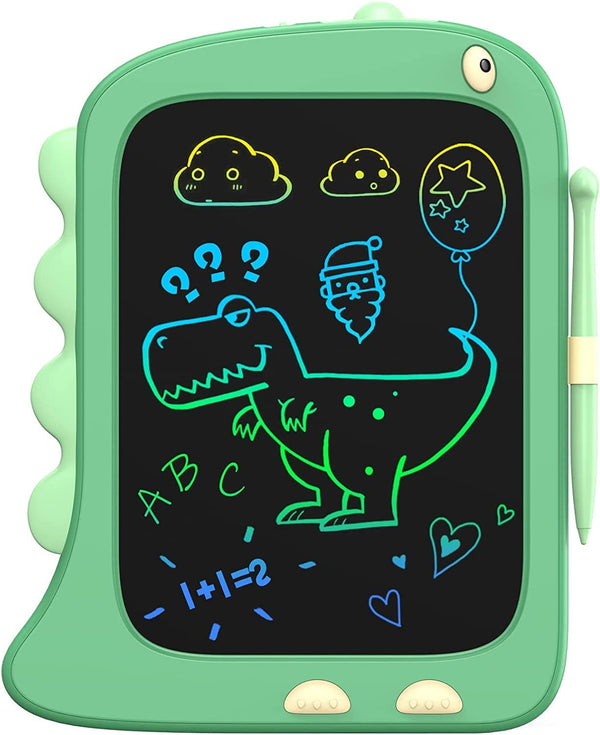 8.5 Inch LCD Doodle Board Tablet Toy - Green Dinosaur Drawing Pad for Kids 2-6 Years Old - Christmas and Birthday Gifts