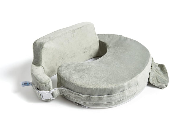 Super Deluxe Nursing Pillow - Enhanced Comfort & Ergonomic Breastfeeding Pillow for Ultimate Support for Mom & Baby - Adjustable and with Handy Side Pocket, Platinum
