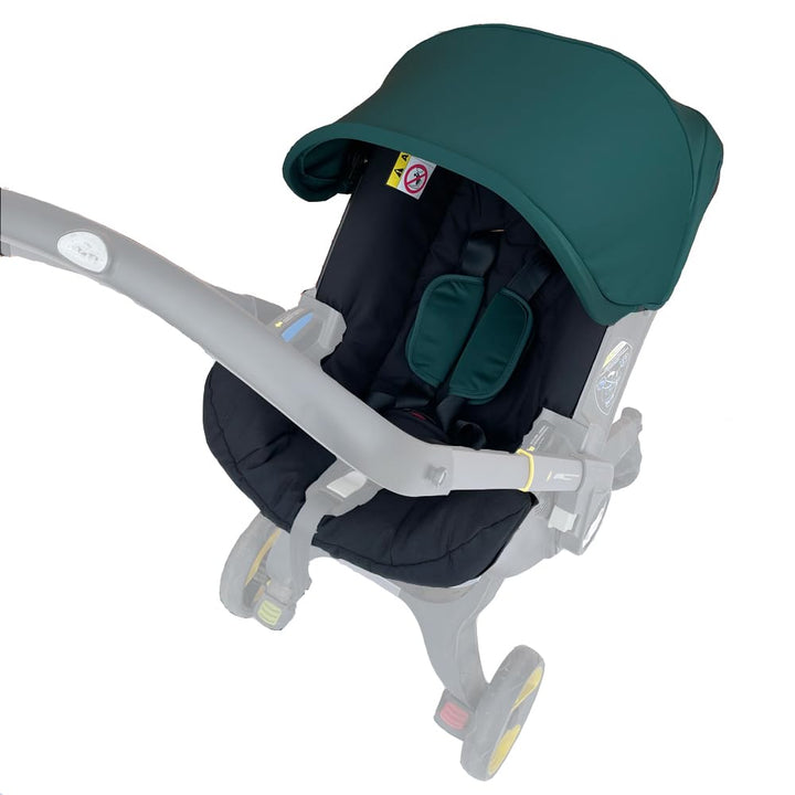 Stroller Accessory Washing Kit Textile Set, Colorful Canopy & Water Resistance Soft Cushion Compatible with DOONA CAR SEAT Strollers (Wine Red)