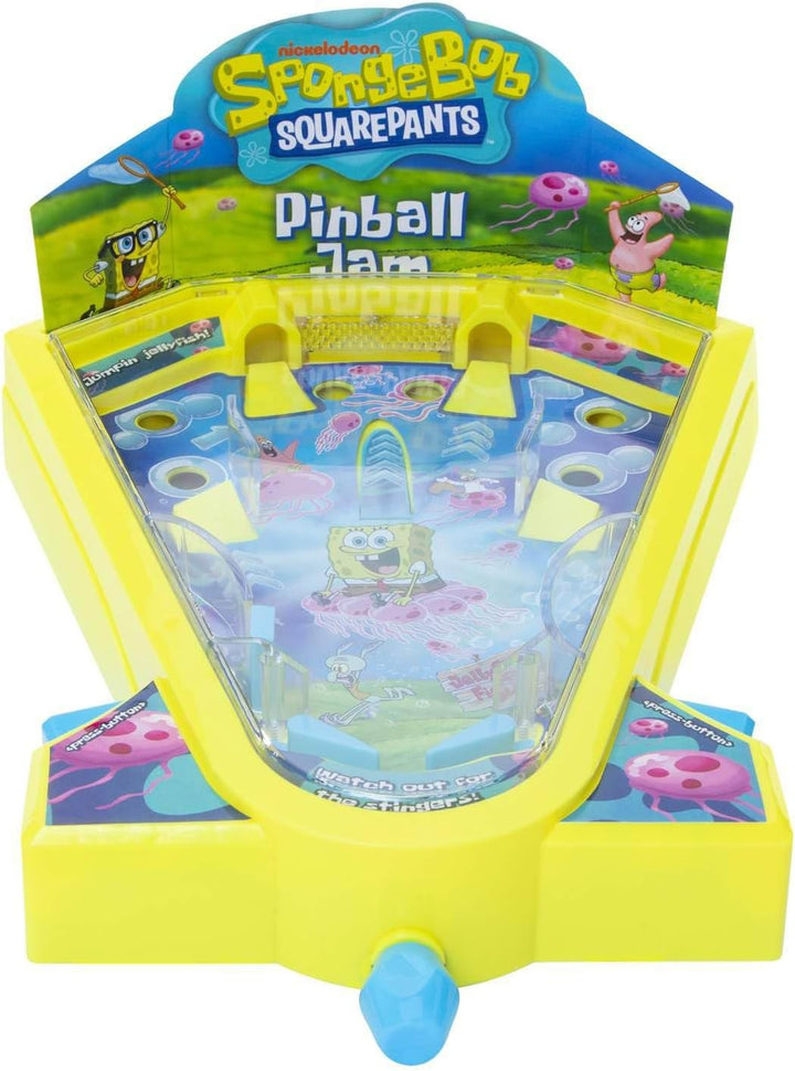 Spongebob Squarepants Desktop Pinball Machine - Fun Arcade Game for Kids & Adults Ages 6+, Compact Tabletop Toy by