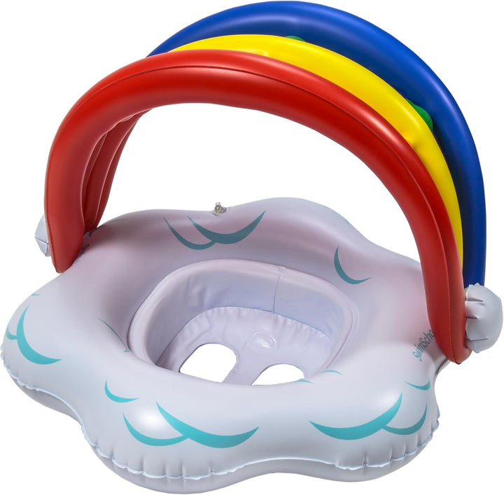 Infant Baby Pool Floats, Free Swimming, Super Buoyant – Ages 6-24 Months – Multiple Colors/Styles – Adjustable Canopies and Seats, Splash & Play Baby Floaties