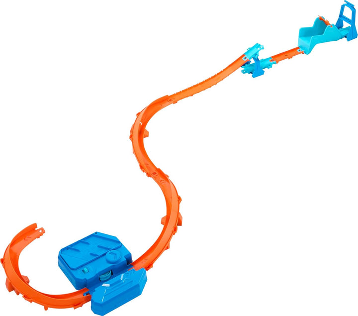Toy Car Track Set, Deluxe Building Box with Motorized Booster, 1:64 Scale Vehicle, Speed Snap Track, Boosted Jump Speedway