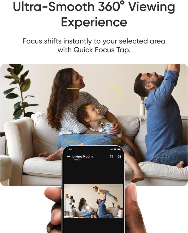 Eufy Indoor Cam E30, Latest Generation, 4K UHD Security Camera, Pet/Dog/Baby Camera with Phone App, Color Night Vision, Human/Pet Auto Tracking, 360 Pan-Tilt, Works with Homekit