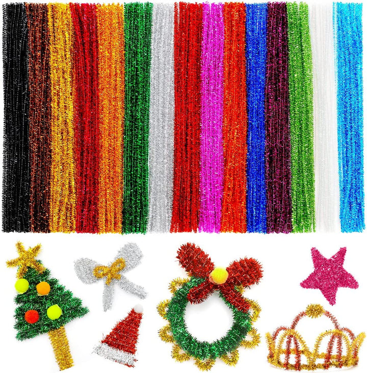 200Pcs 20Colors, Pipe Cleaners, Chenille Stems, Pipe Cleaners for Crafts, Pipe Cleaner Crafts, Art and Craft Supplies