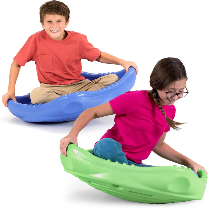 Rock and Spin Sensory XL Wobble Disk Climbing Dome for Toddlers and Kids Rocking and Climbing, Indoor/Outdoor Periwinkle Blue, 1 Pack, Ages 2-12 Years