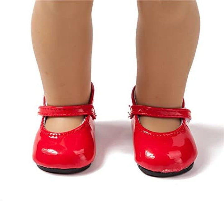 6 Pairs of Doll Shoes Include Boots Leather Shoes Fits 18 Inch American Girl Doll