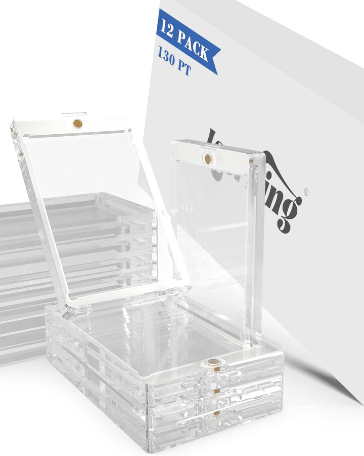 Magnetic Card Holders 12 Pack, 130PT One Touch Card Holder for Trading Card, Baseball Card, Sports Card