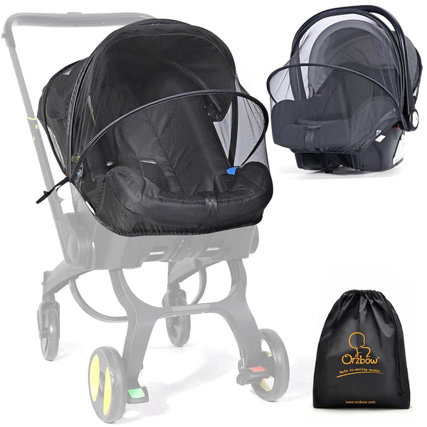 Mosquito Net for Baby Car Seats, Universal & Breathable Infant Car Seat Insect Mesh Net, Encrypted Bug Net for Car Seat Protection, Suitable Summer Night Walking, Baby Camping & Travel, Black