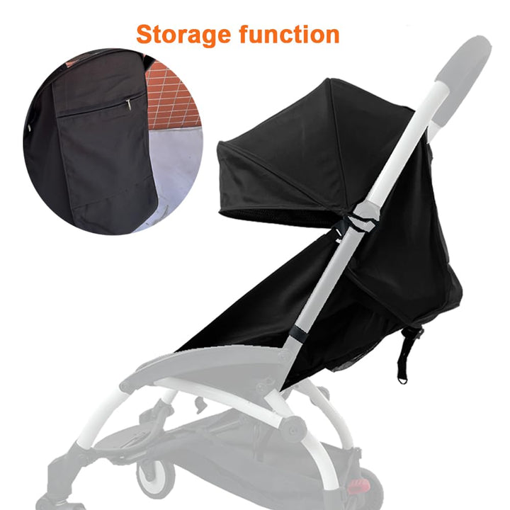 Baby Stroller Accessories 6+ Clothe Replacement Kit Compatible with Babyzen YOYO2 Strollers - Waterproof Fabric - Stroller Canopy, Seat Cushion & Seat Base (All Season Set)